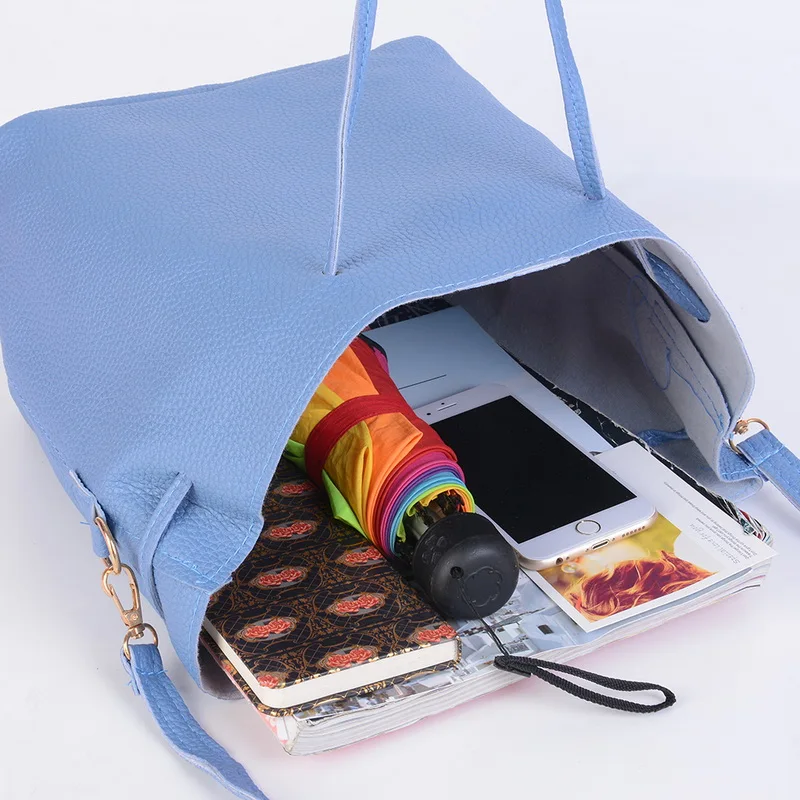 SHUJIN, Прямая поставка, высокое качество, 4 шт. в наборе, женская сумка из искусственной кожи, Полиэфирная Сумка на плечо, сумка-тоут, сумка-мессенджер