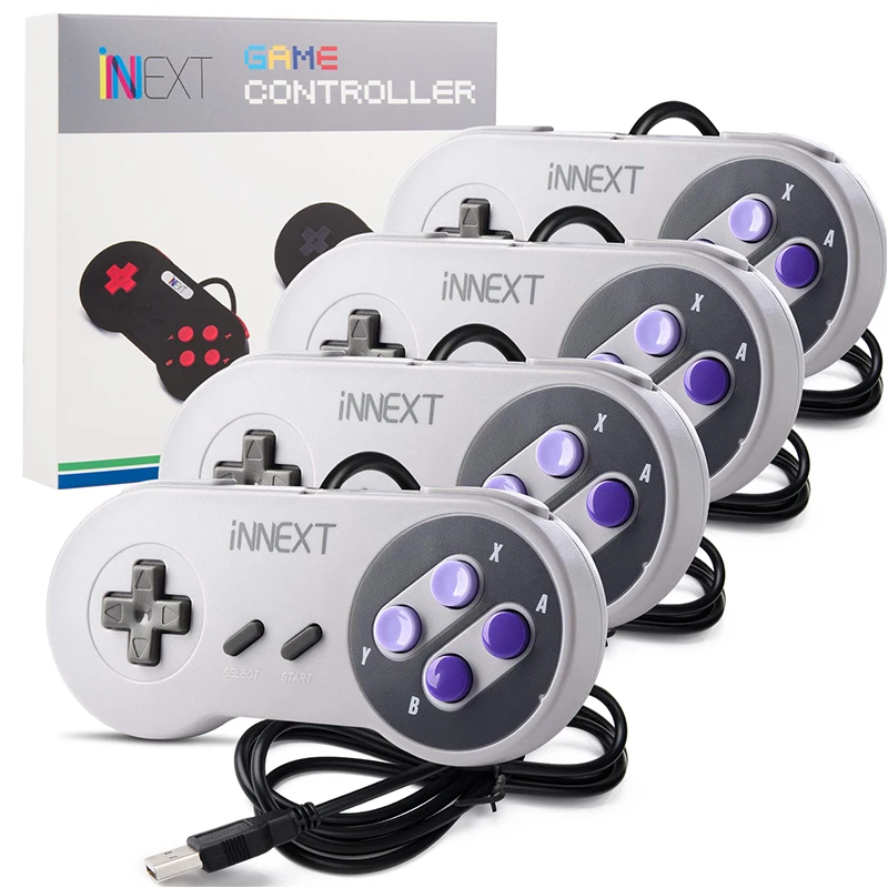 4 шт./лот USB контроллер геймпад супер игровой контроллер для SNES USB классический геймпад игровые контроллеры для ПК MAC игры - Цвет: 4pcs