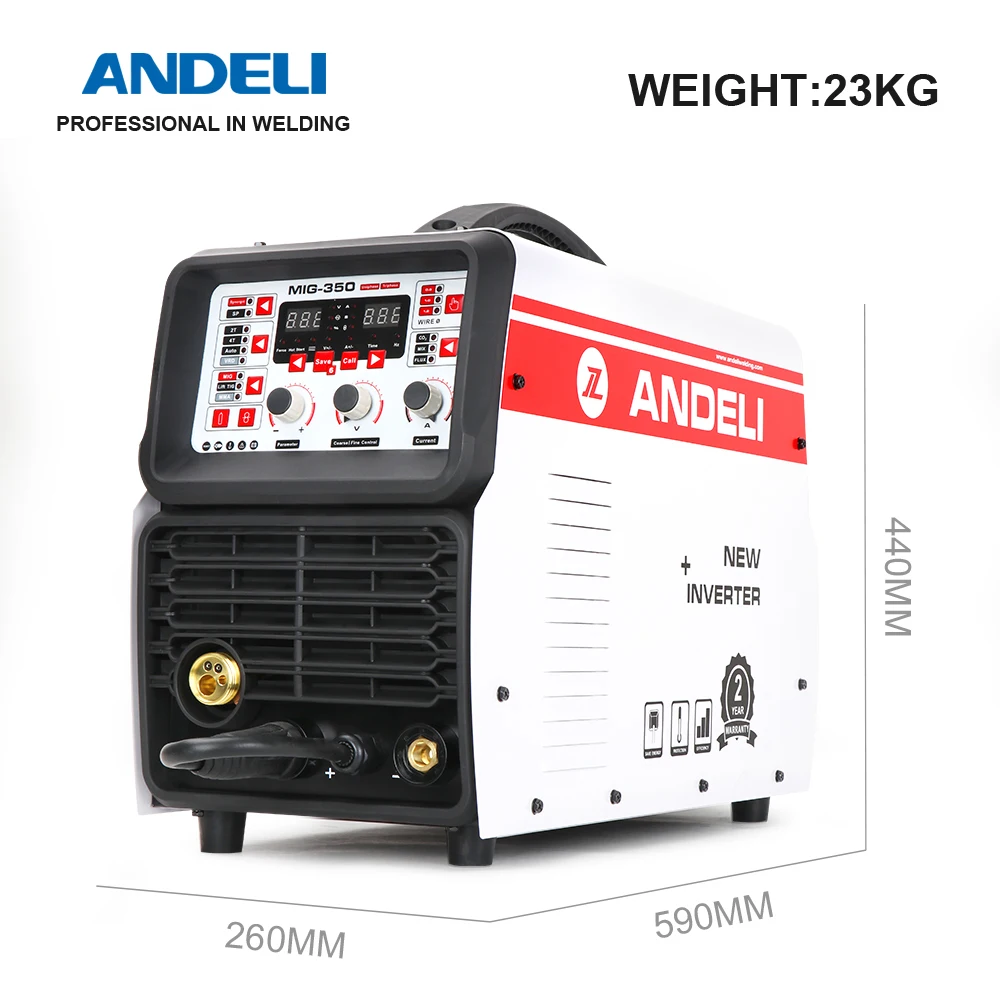 ANDELI Smart Synergic сварочный аппарат MIG 350 двойного напряжения Многофункциональный TIG MMA