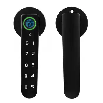 

Intelligent Smart Fingerprint Password Key Security Door Lock for Home Office Smart Fingerprint Door Lock Black