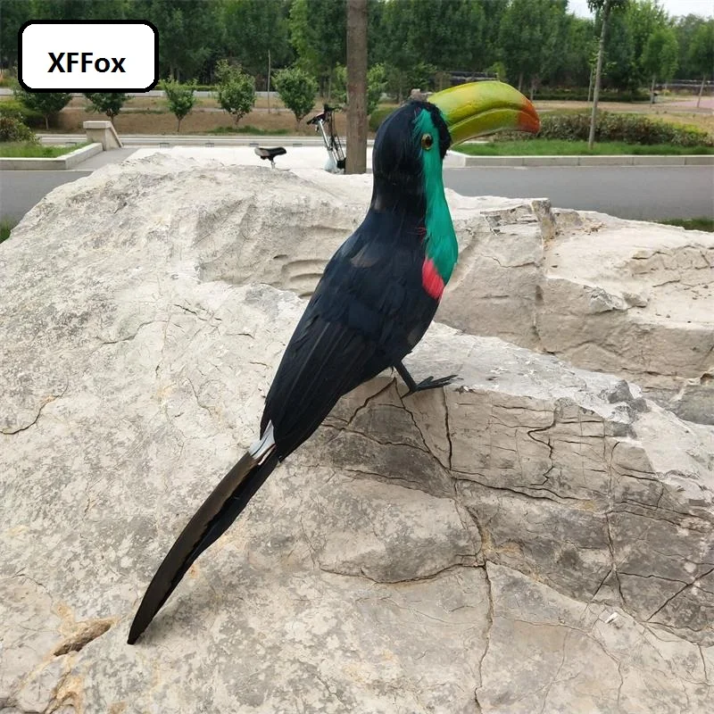 

new simulation black&green Toucan model polyethylene&furs creative Toucan bird gift about 45cm xf2451