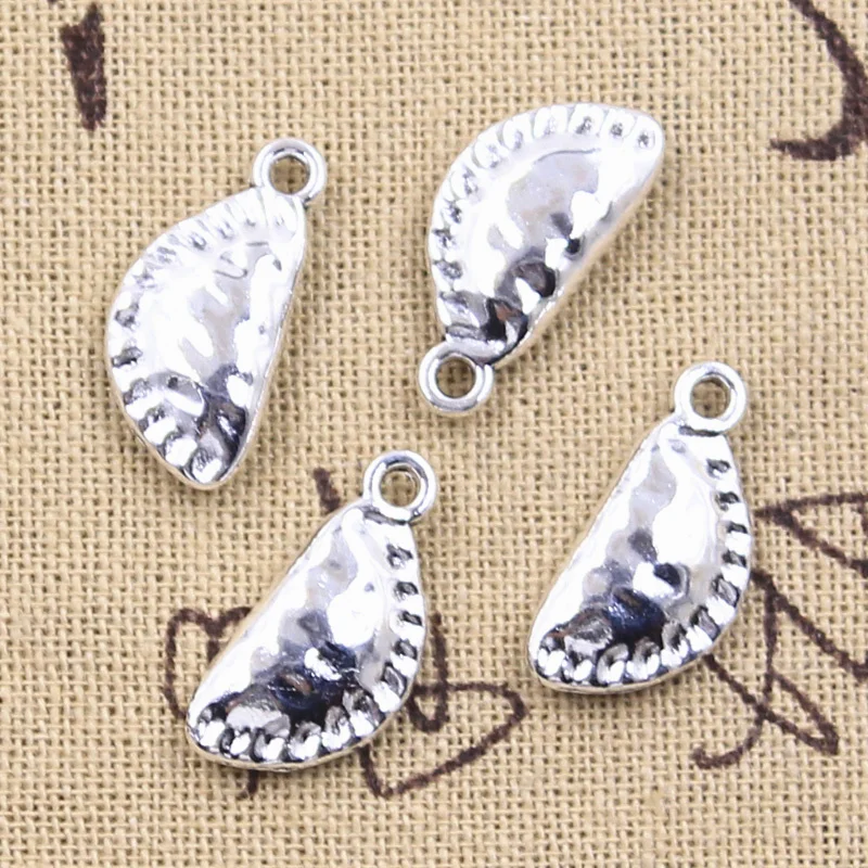 

12pcs Charms 3D Dumpling 21x10x4mm Antique Silver Color Pendants DIY Crafts Making Findings Handmade Tibetan Jewelry