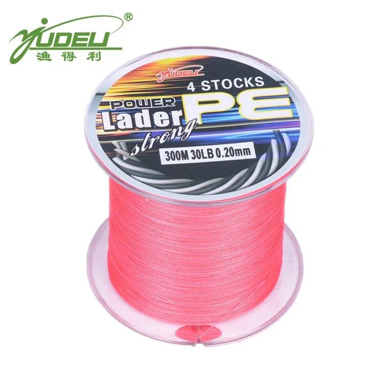 

Yu de li 300 M 4 Stocks PE Line Dyneema Braided Wire Red Color Multi-Choice Can Be Mixed Batch