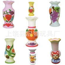 Большой Размеры ваза Керамика цветной рисунок DIY цветной рисунок игрушки Керамика винил цветной рисунок гипс кукла ручной росписью игрушки