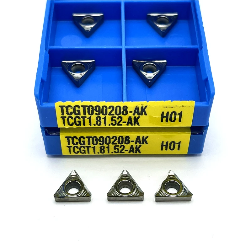 TCGT090208 AK H01 Алюминиевый Токарный инструмент режущий CNC токарная вставка TCGT 090208