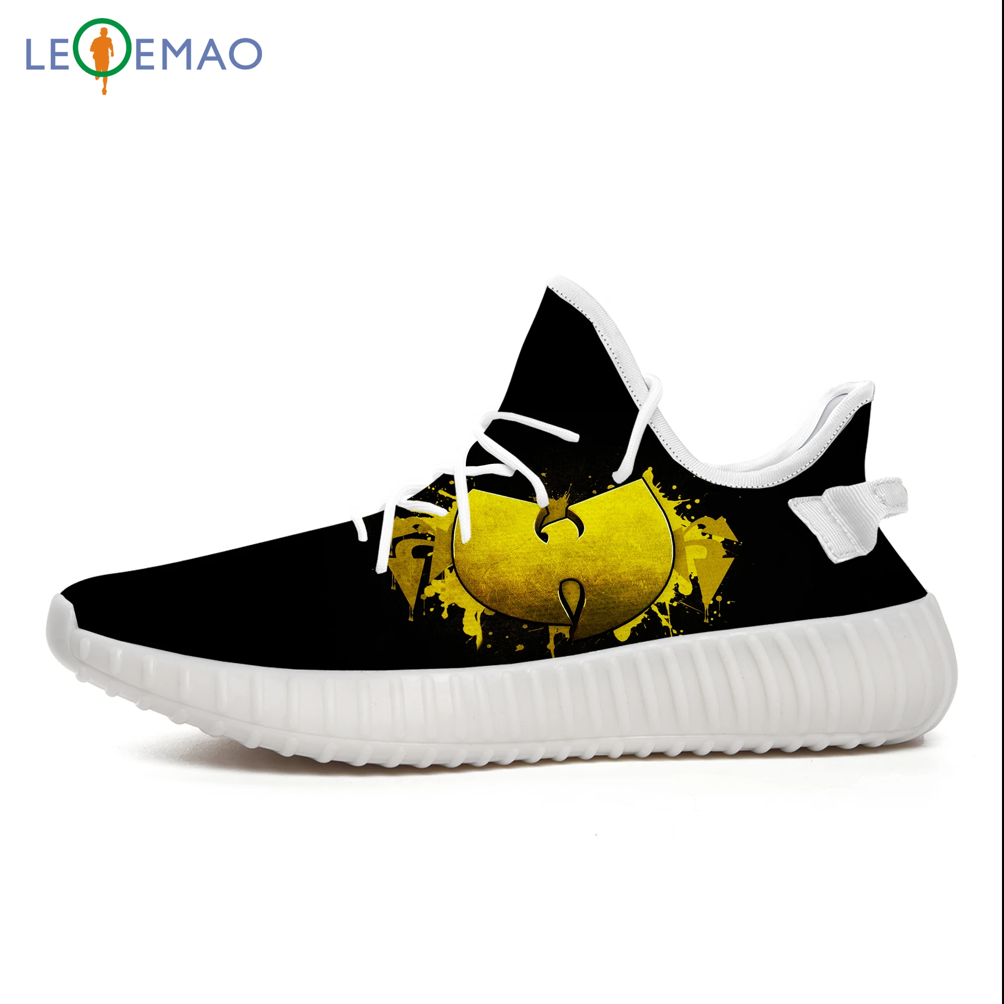 LEQEMAO прогулочная обувь I LIVE WU TANG Custom Yeezys Boost 350 V2 сетчатые воздухопроницаемые кроссовки Flyknit