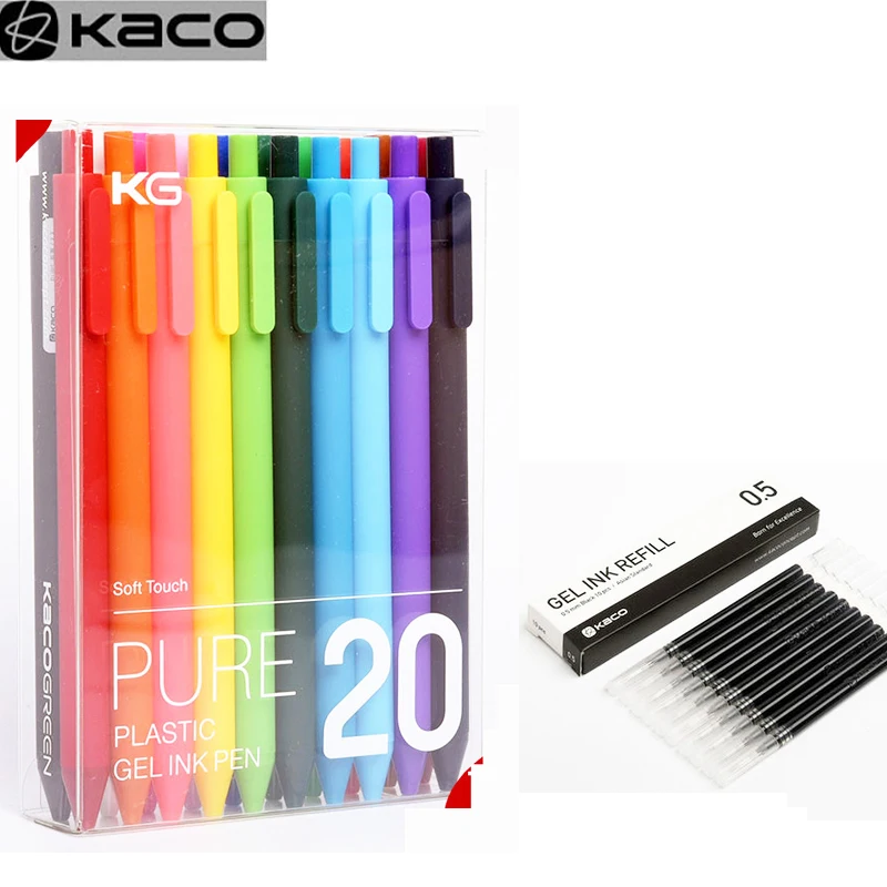 20pcs/set KacoGreen pen KACO pens Sign Pen 0.5mm Signing Pens PREMEC