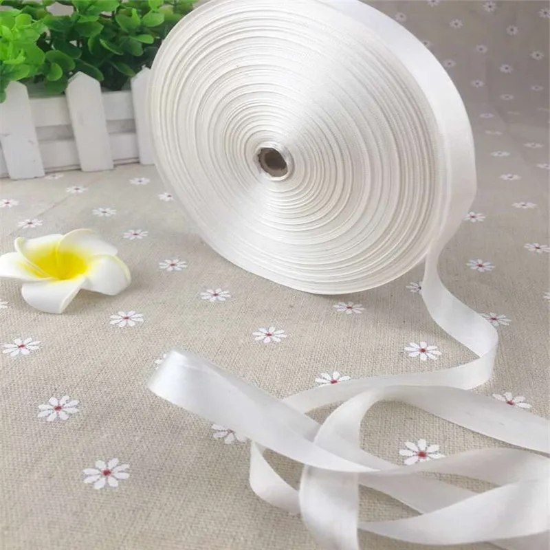 Undyed Raw white 13mmX150m pure silk embroidery ribbon thin taffeta high quality silk ribbon Anya Ribbon Handcraft