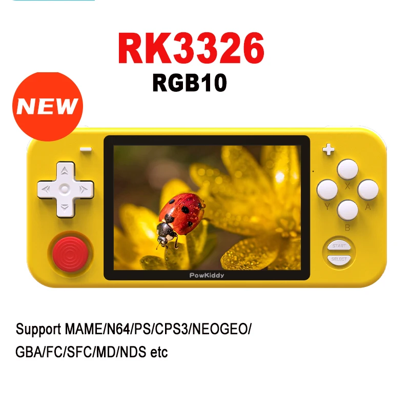 

Игровая консоль RGB10 в стиле ретро, портативная игровая консоль с открытым исходным кодом и IPS-экраном 3,5 дюйма, RK3326 для MAME/FC/N64