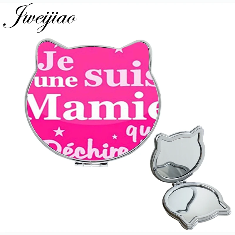 CT270 JWEIJIAO Super Maitresse кошачьи ушки в форме здоровья карманное зеркало складное милое компактное зеркало для учителя подарок на день CT261 - Цвет: CT270