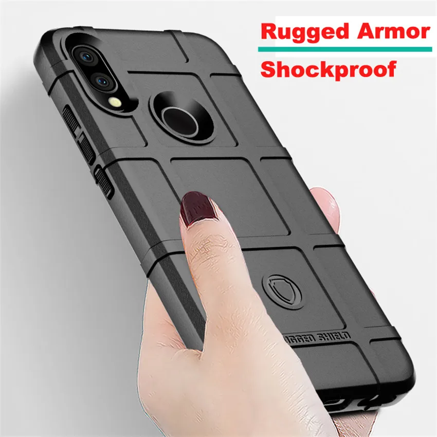 

New 2019 For Xiaomi Redmi 7 Case Rugged Armor Shockproof Cover For Xiaomi Redmi 7 Soft Silicon Button Protection 6.26''