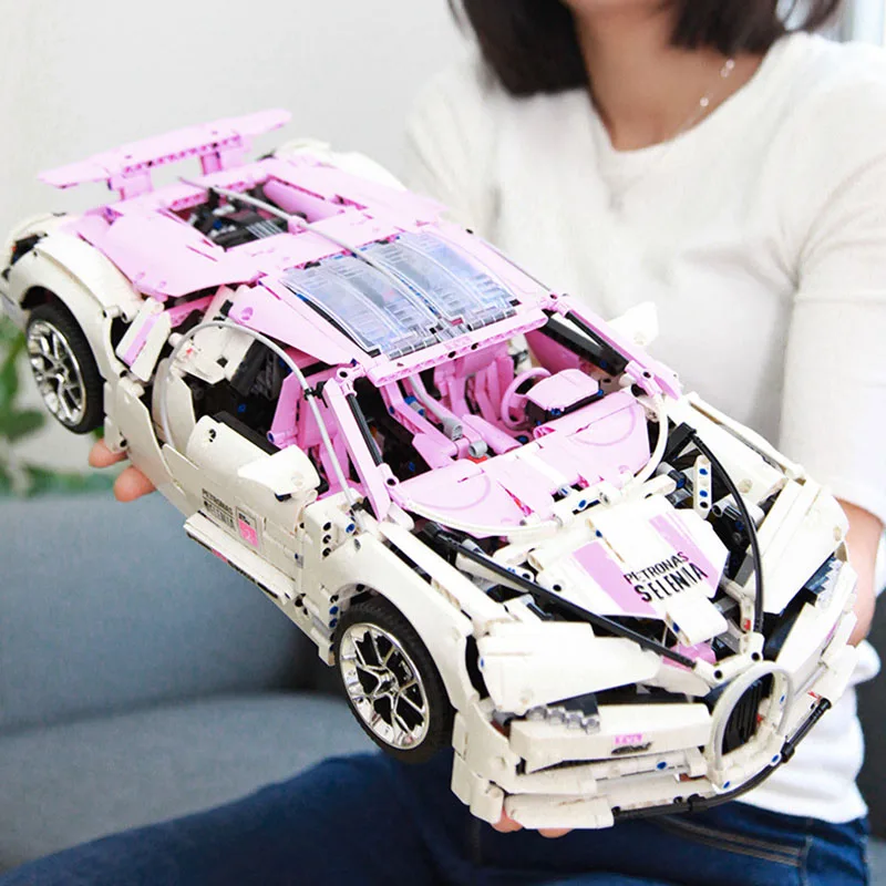 

3618pcs 1:10 Bugatti sports car Assemble building blocks simulation model mini bricks educational toys for children
