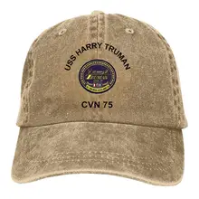 USS Harry S Truman двойная Пряжка Регулируемая ковбойская персональная Ретро ковбойская шляпа