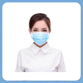 

40pcs Classic Blue Unisex Prevent virus Bacteria Mouth face Mask Disposable Non-Woven Three-layer Filter Anti-dust Mouth