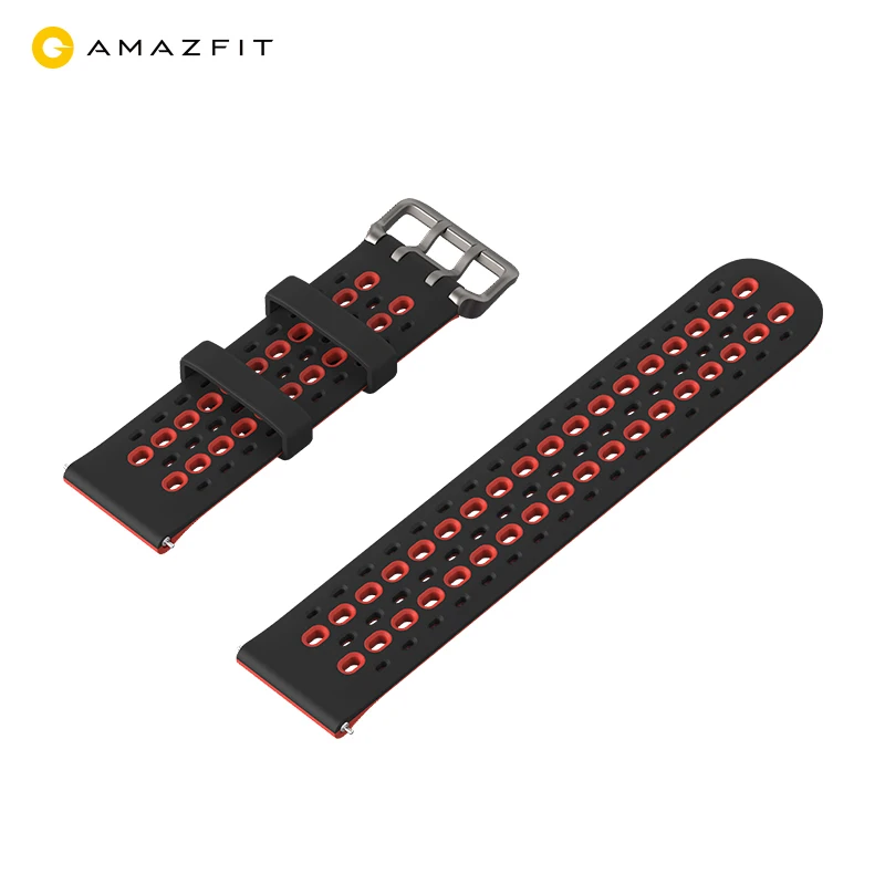 Ремешок для часов Xiaomi Huami 22 мм(ширина) Силиконовый Браслет Для Xiaomi Huami Amazfit GTR(47 мм) Pace Stratos 3 - Цвет: Черный