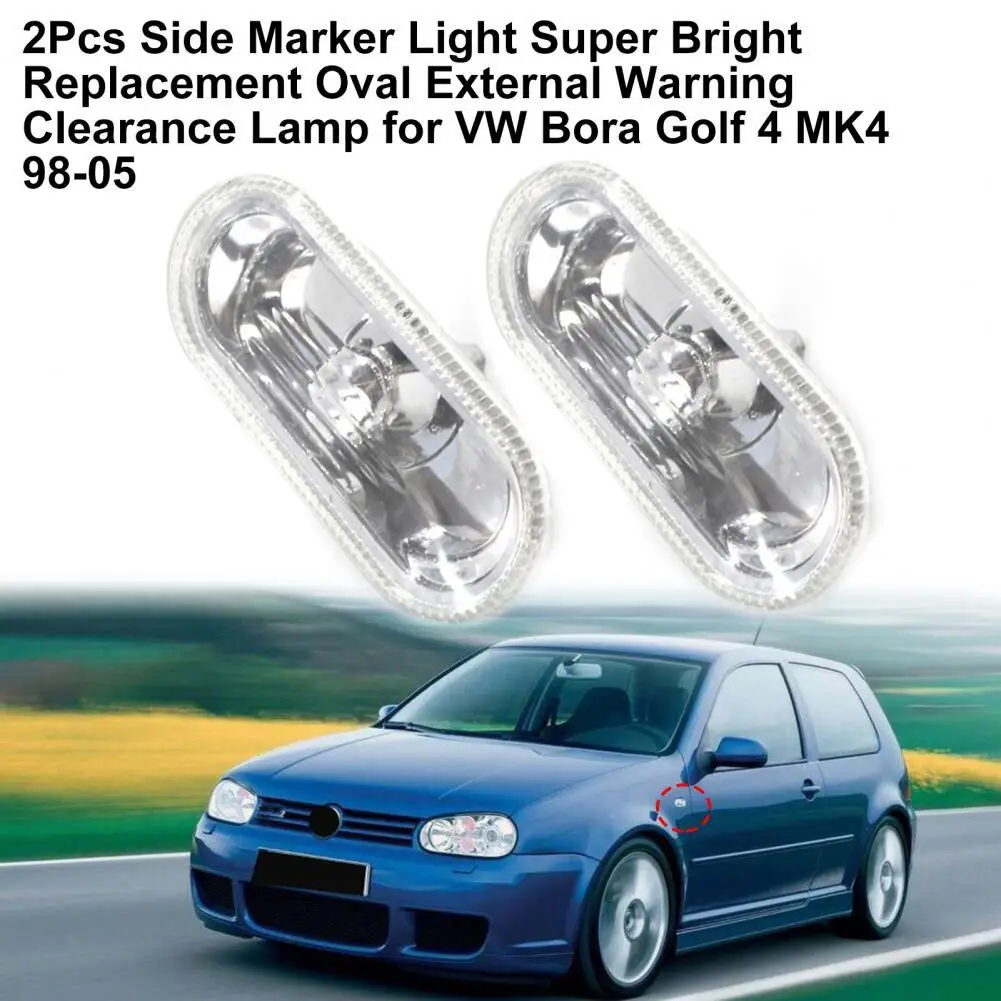 Side Marker Light Housing Accessory Replacement Oval External Warning Clearance Lamp Bezel 1J0949117 VW Bora Golf 4 MK4
