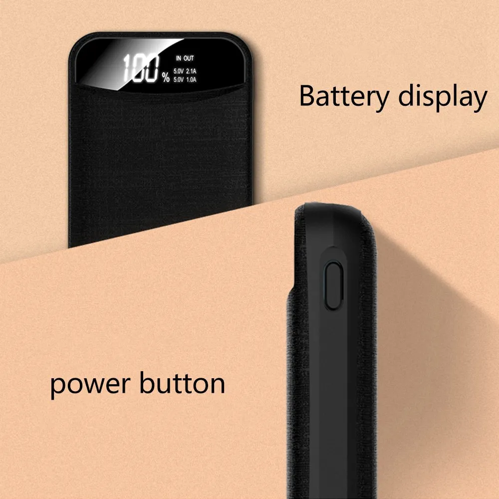 10000 мАч mi ni power Bank Dual USB power Bank Внешняя батарея для Xiaomi mi iPhone портативный светодиодный дисплей Мобильный телефон повербанк