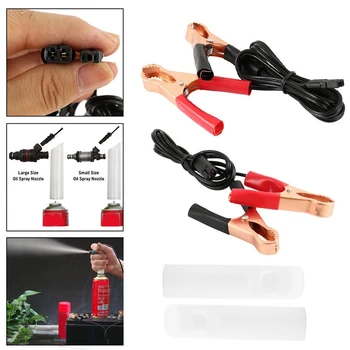 

Auto Fuel Injector Nozzle Flush Cleaner Adapter DIY Cleaning Tool Universal Car Kit Set Universal