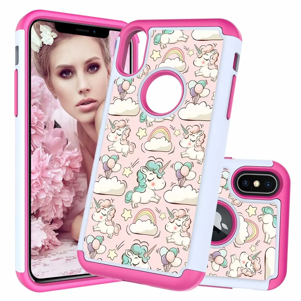 Чехол для iPhone X, XS, XR, XS, Max, iPod Touch, 5, 6, 7, тканевый чехол с защитой от падений, чехол с цветной картинкой, усиленная защита - Цвет: unicorn