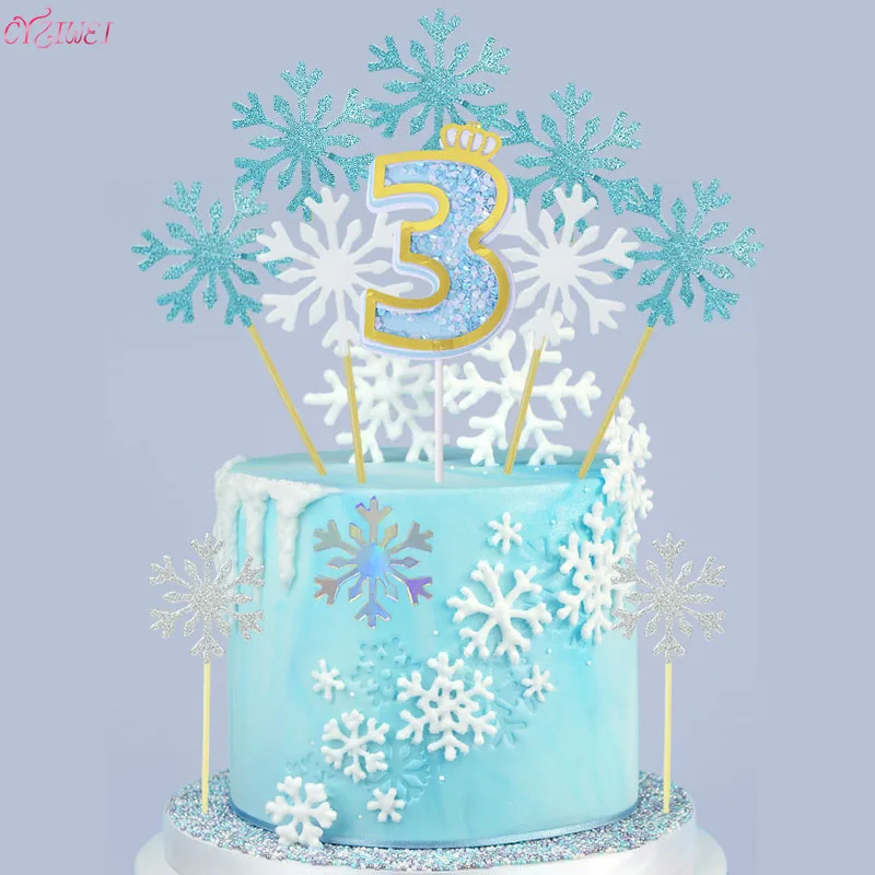 20/50pcs Cute SnowFlake Cake Topper Cupcake Toppers For Christmas Baby Shower Wedding Party Glitter Cakes Decor Accessories 10pcs pack gold sliver glitter diamond ring cupcake toppers wedding cake topper decor wedding ceremony birthday party decor