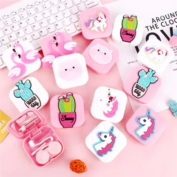 

Cute Cartoon Animal Contact Lens Box Soft Beautiful Pupil Box Nursing Eyes Care Kit Holder Container Travel Accessories