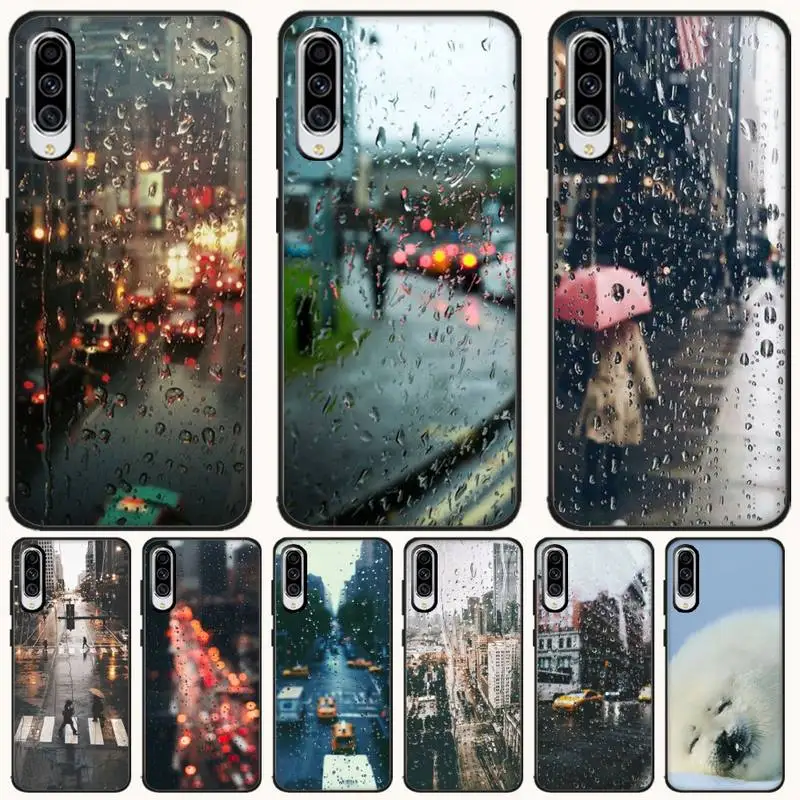 LJHYDFCNB Raindrops beauty Новое поступление черный чехол для сотового телефона Samsung A10 20 30 40 50