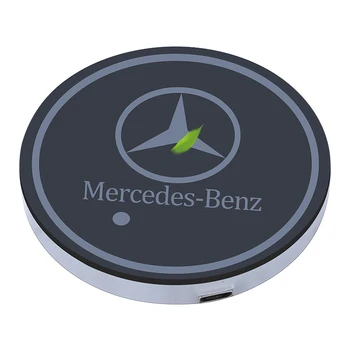 

1pcs Led Car Logo Cup lights Smart Luminous Water coaster For Mercedes benz AMG A B R G Class GLK GLA C200 E200 Car Accessories