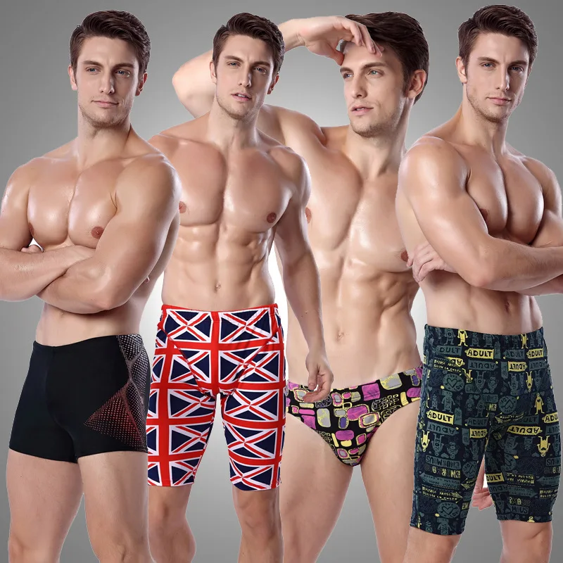 

New Style Fashion Floral Swimming Trunks Plus-sized Menswear Triangular Boxer Short Swimming Trunks Swimsuit