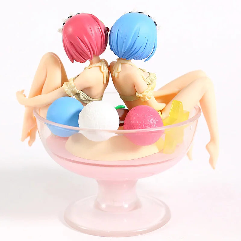 Re: запуск жизни в другом мире от Zero Ram & Rem Pudding A La Mode ПВХ фигурка Коллекционная модель игрушки
