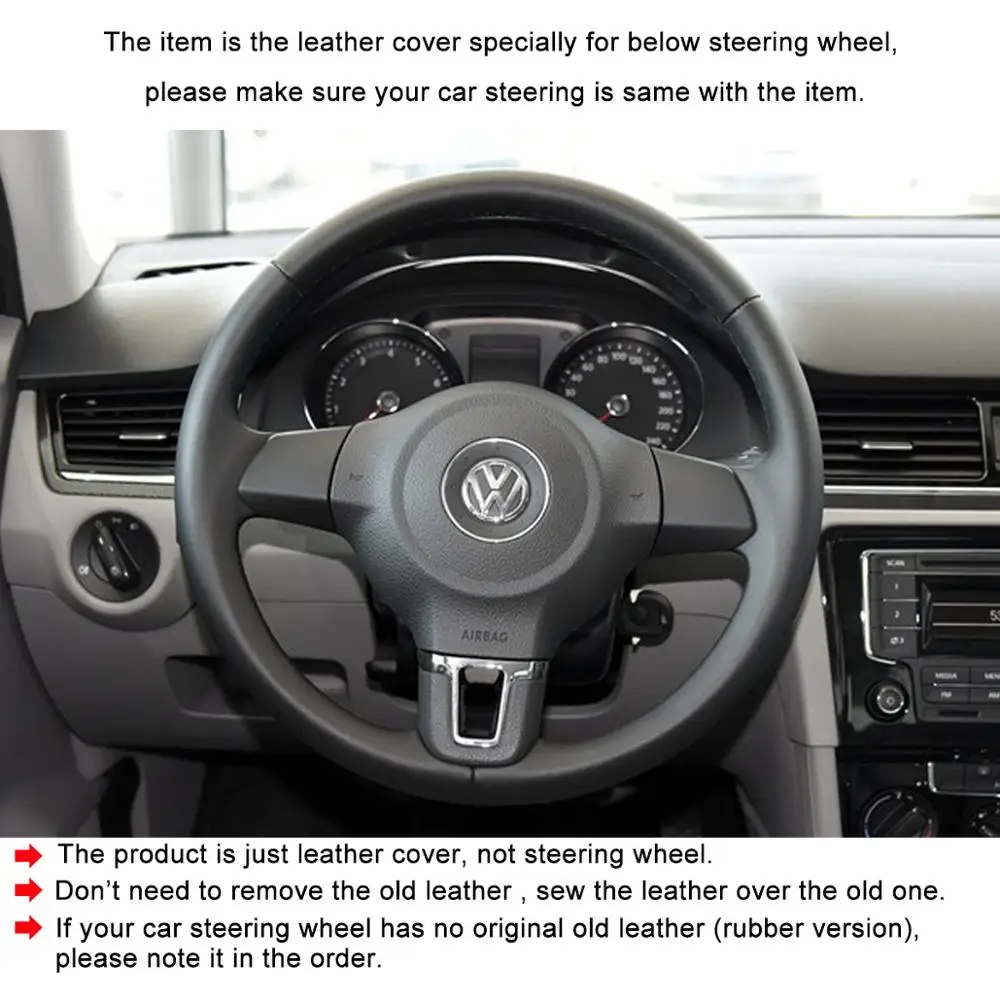 PONSNY Чехлы рулевого колеса автомобиля чехол для Volkswagen VW Golf 6 Santana NF Jetta POLO камера Bora TOURAN АВТО сшитый вручную чехол