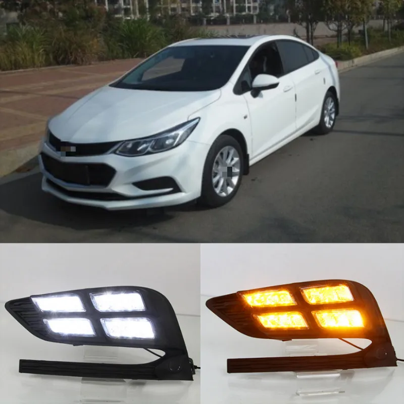 Дневные ходовые огни противотуманные фары 12 В 2 шт. для Chevrolet Cruze 2016 2017 2018 |