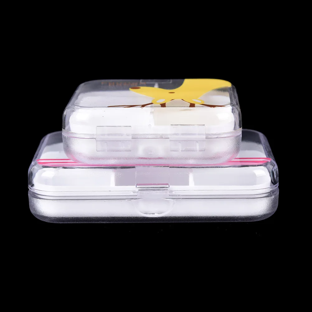 JETTING 1PC Mini Pocket Pill Cases Box Cute Plastic Pill Box Medicine Case For Healthy Care Empty Drugs Box with Child 2 Styles