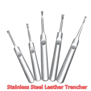 

U or V Shaped DIY Leathercraft Carving Leather Tool DIY Craft Leather Working Tools Metal Leather Slotting Craft Tools Set