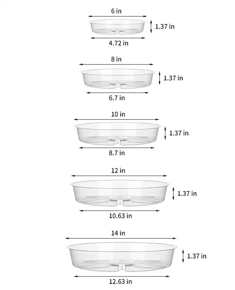 Duráveis, 6 8 10 12 Polegadas, 5 Pcs