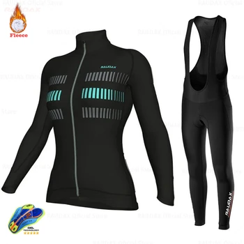 

Cycling Clothing Women Winter Thermal Fleece Long Sleeve Jersey Sets Cycle Clothes Road Bike Wear 2020 New Cycling Sportwear
