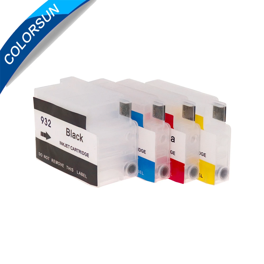 Colorsun для HP 932 XL 933 многоразовые чернильные картриджи Officejet 6100 6600 6700 7110 7610 7612 7510 с
