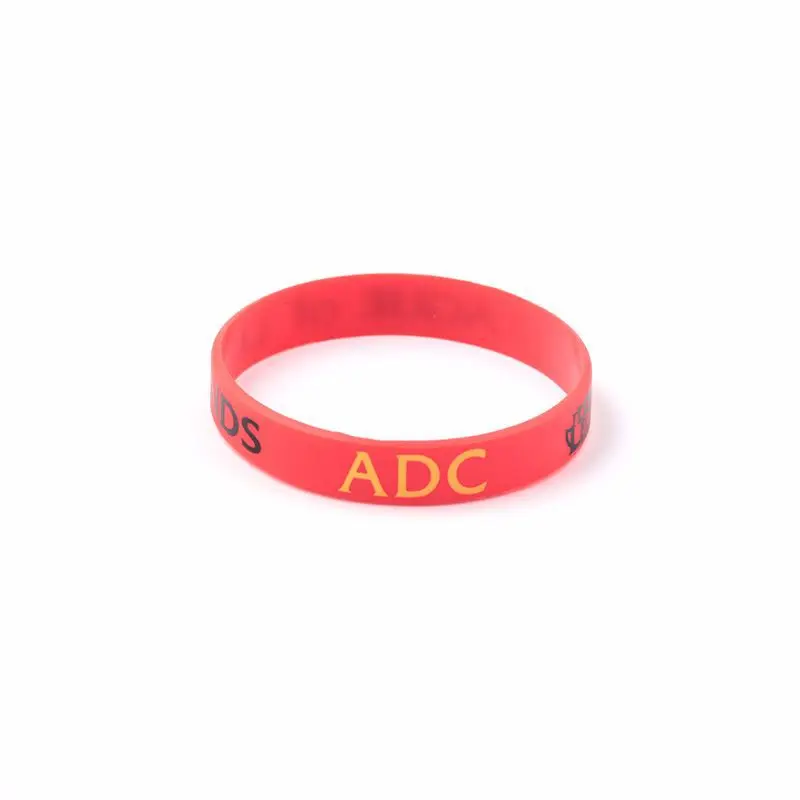 300 шт/лот забавный браслет с ADC JUNGLE TOP SUPPORT MID Ranking модный силиконовый браслет для женщин мужские браслеты - Окраска металла: Red color