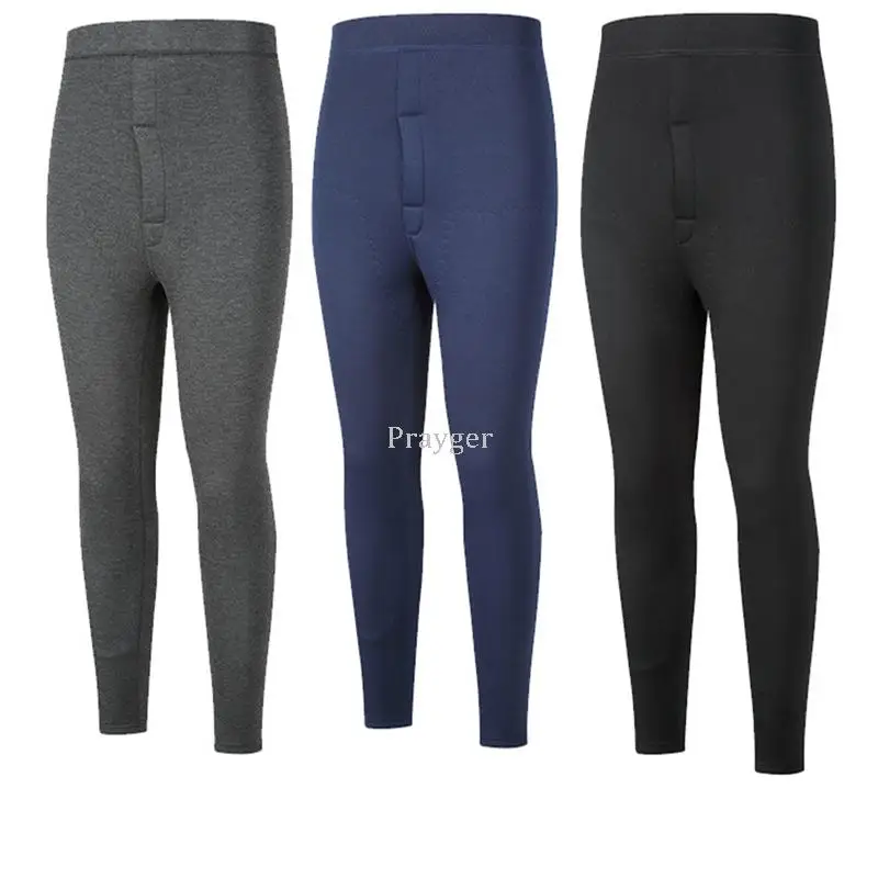 Men Thermal Underwear Fleeece Panties Velvet Warm Soft Winter Autumn Big Waist 4XL Long Johns Clothes