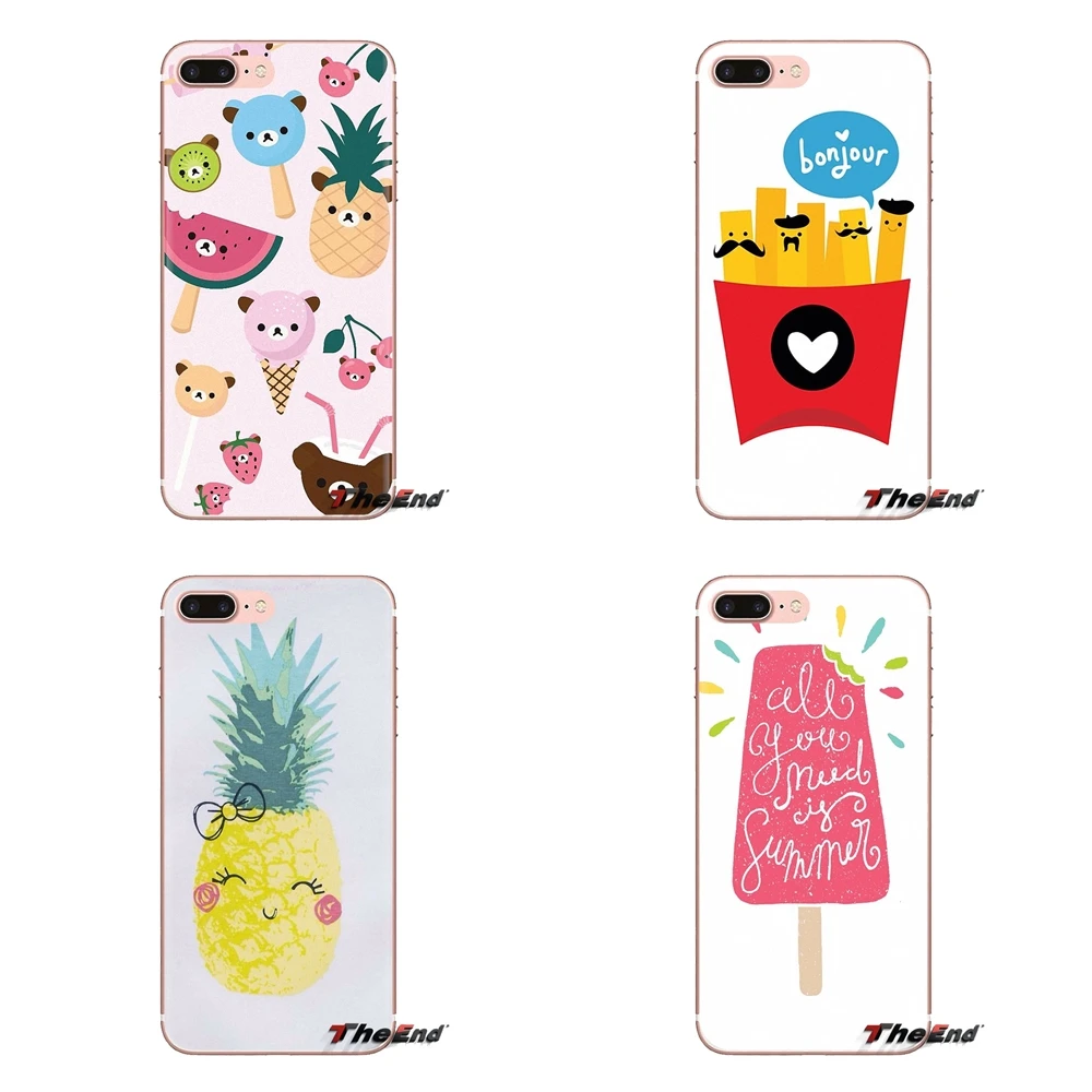 Silicone Cases For Xiaomi Mi6 Mi 6 A1 Max Mix 2 5X 6X Redmi Note 5 5A 4X 4A A4 4 3 Plus Pro Fruit watermelon pineapple ice cream |