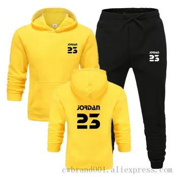 

2-Piece Set Brand 2020 New clothing men's autumn and winter hot sale men's Hooded Pullover + pants casual men's sportswear