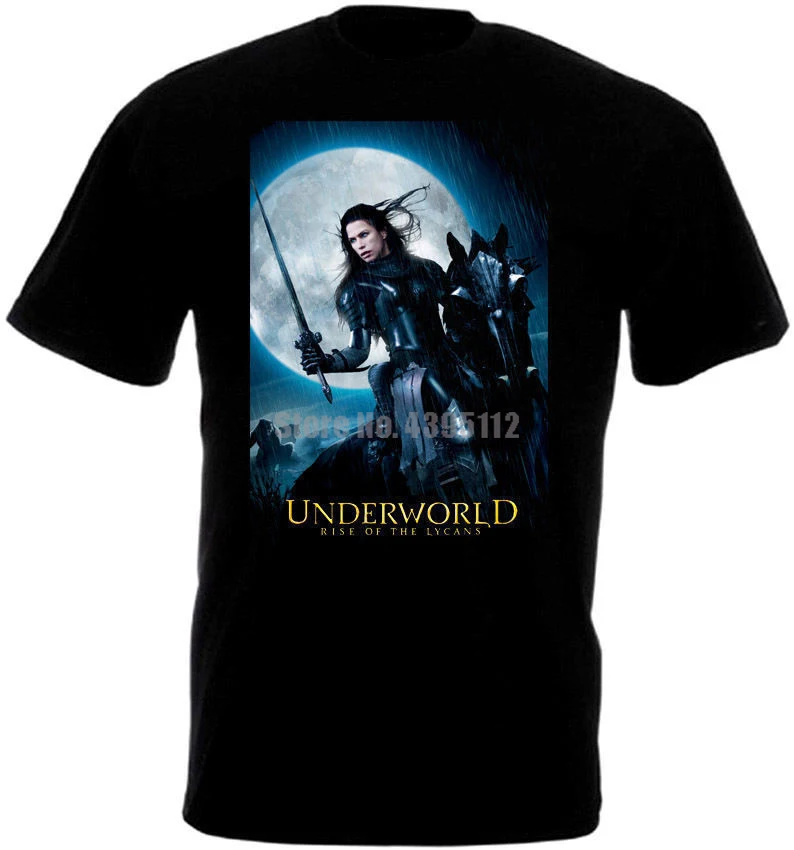 Underworld Rise Of The Lycans Movie Poster Men'S T Shirt Hip Hop Harajuku Tee Gym T-Shirt Custom T-Shirts For Men |