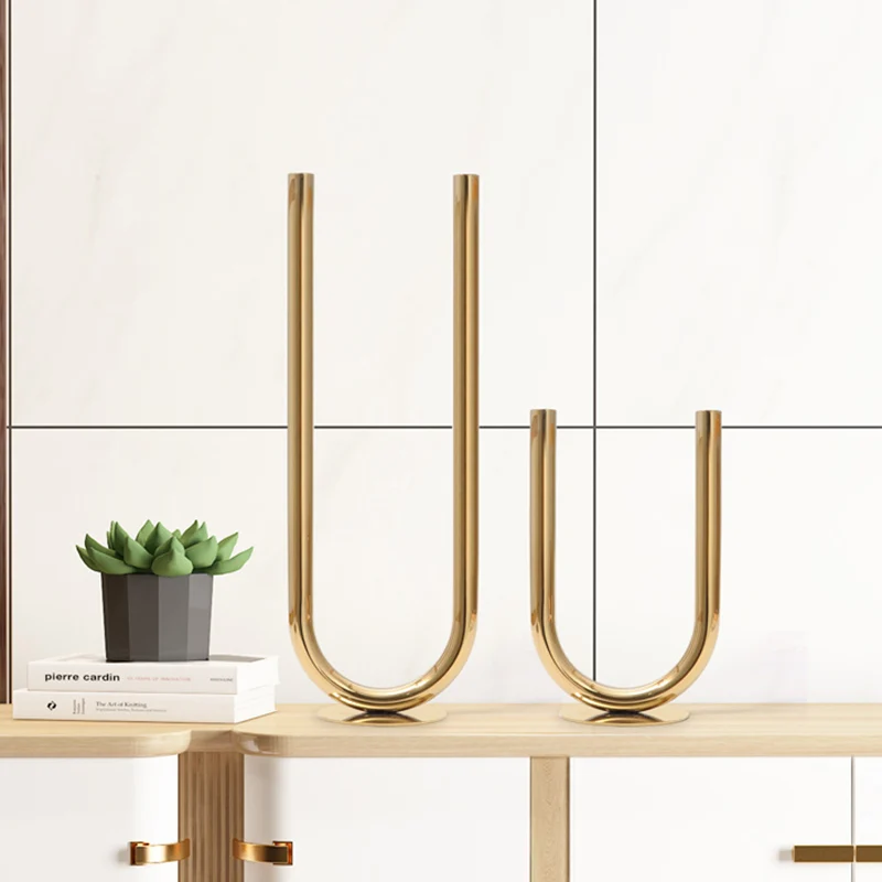 

Glamour Stand Candle Holder Table Metal Luxury Nordic Gold Candle Holder Modern Moroccan Centro De Mesa Home Decoration JJ60ZT