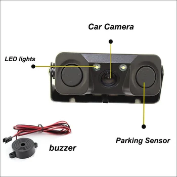 

Car Rear View Camera With Visible Parking Sensor Reversing Radar And Reversing Camera Are Combined Into One Parktronic 2 Sensors