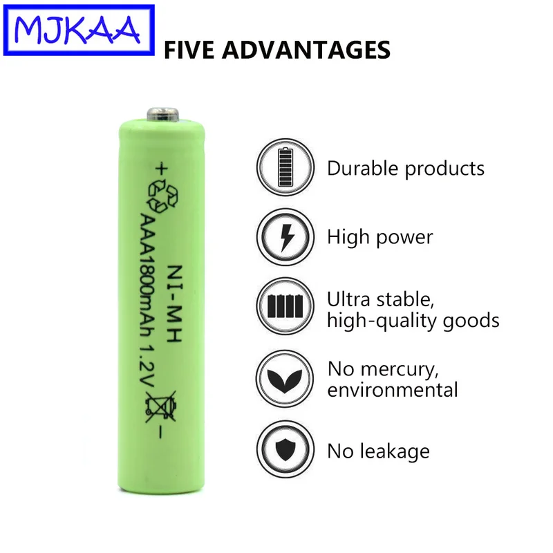 Аккумуляторная батарея MJKAA 12/20 шт. AAA 1800 мА/ч 1 2 В Ni MH 3 А высококачественные