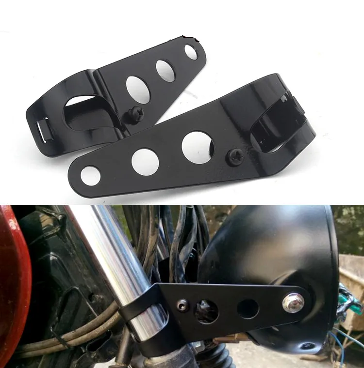 33mm 43mm Universal Motorcycle Headlight Mount Brackets Fork Ear Chopper Headlamp Holder Adjust