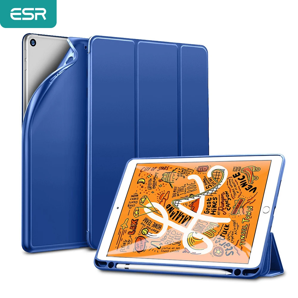 Чехол ESR для iPad Mini 5 Folio резиновый мягкий гибкий умный чехол книжка тройного