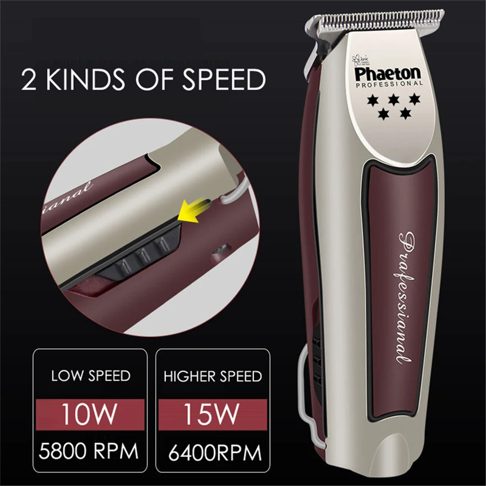 100-240V Hair Trimmer professional Hair Clipper Beard Trimmer Men's Hair Cutter Barber haircut machine 0.1mm Cutting 15W