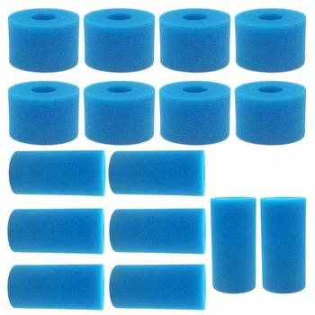 

16PCS Filter Sponge Column Swimming Pool Filter Sponge Tube Cylindrical Hollow Sponge Column Cleaning Sponge