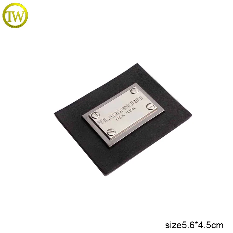 

Embossed metal leather labels for leather shoes or man suit