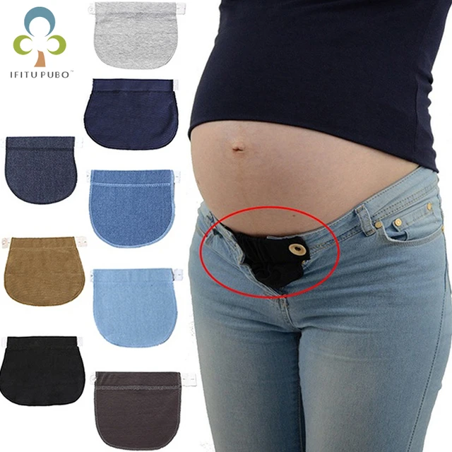 1PCS Women Adjustable Elastic Waist Extender Clothing Pants For Pregnant  Maternity Pregnancy Waistband Belt